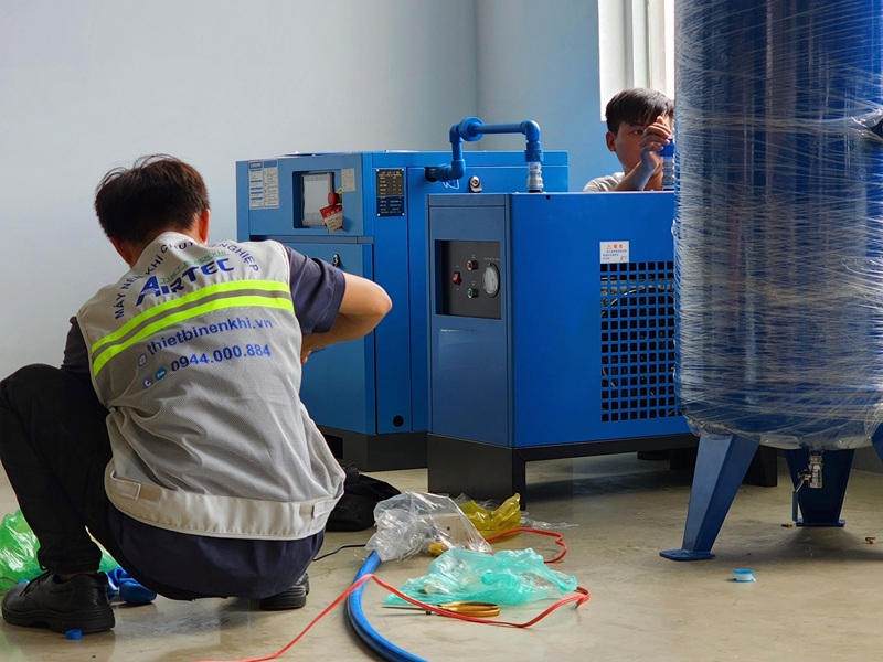 Lắp đặt máy nén khí tại nhà xưởng — Airtec